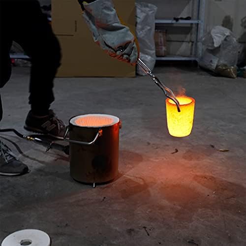 Nelyrho 6kg Premium Graphite Crucible, Silicon Carbide Clay Crucible Cup for Melting Casting Refining Aluminum, Gold, Silver, Copper, Brass, Withstand High Temperature 1800℃/3272℉